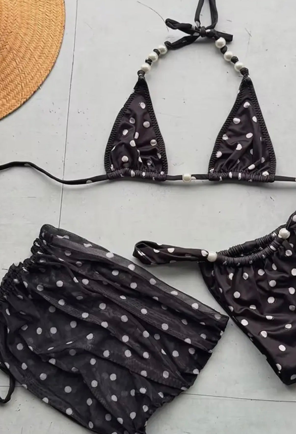 “Polka Pearl” 3-Piece Swim Set