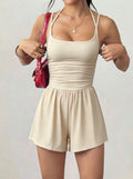 “Comfy But Cute” Romper - Apricot