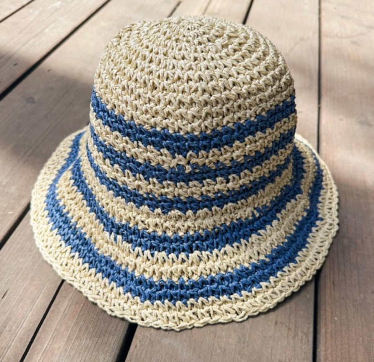 “Coastal Stripe” Bucket Hat